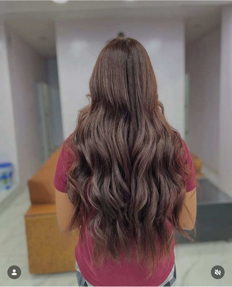 27. Long Polished Waves in Deep Chestnut Auburn
