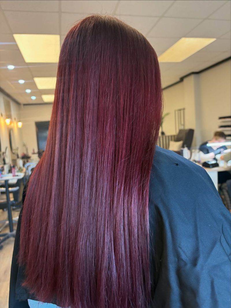 29. Long Sleek Plum Red