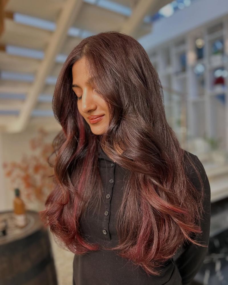 26. Long Waves with Subtle Magenta Peekaboo Highlights