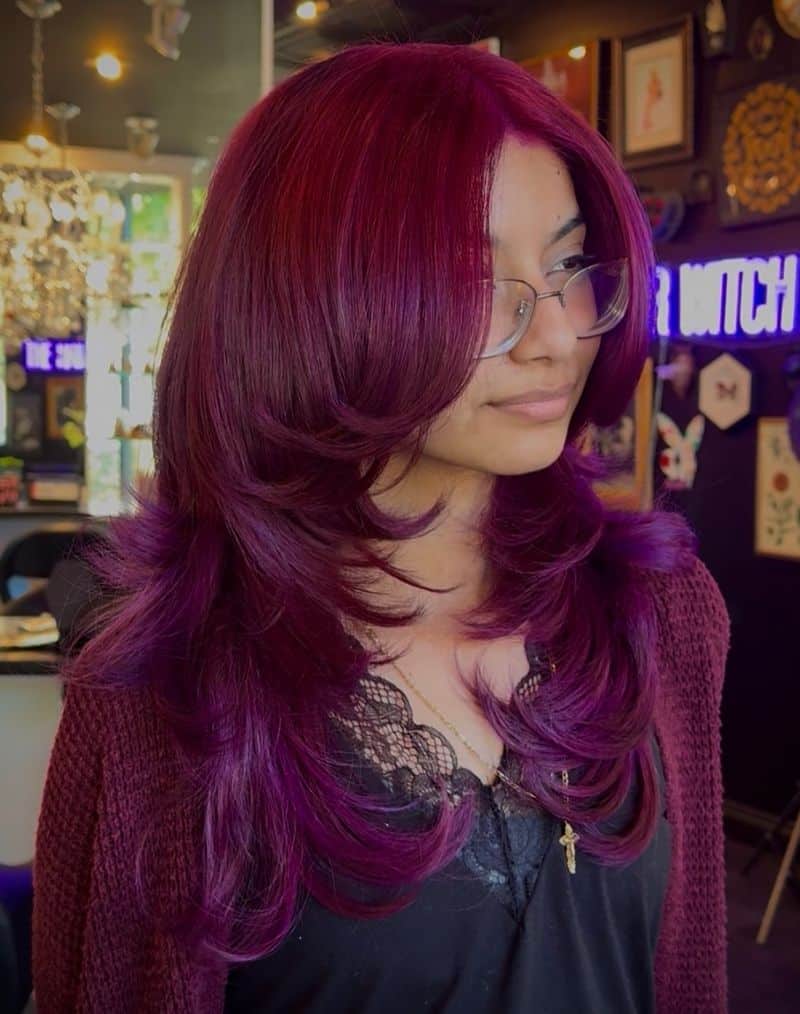 26. Magenta Butterfly Layers