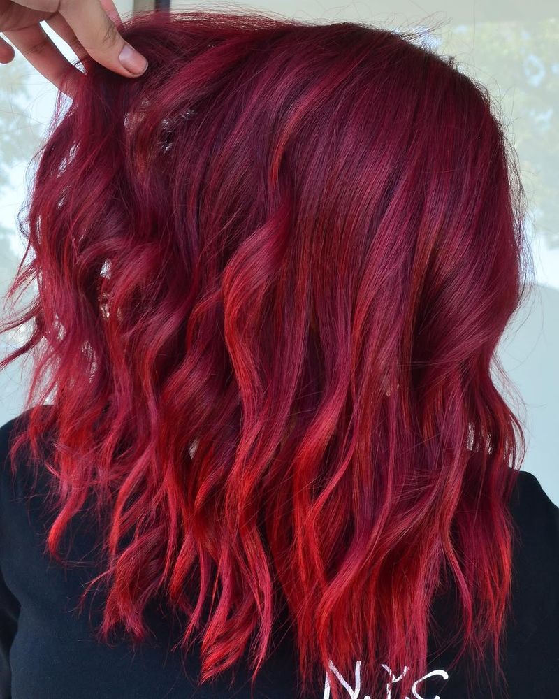 5. Magenta-Kissed Crimson Waves