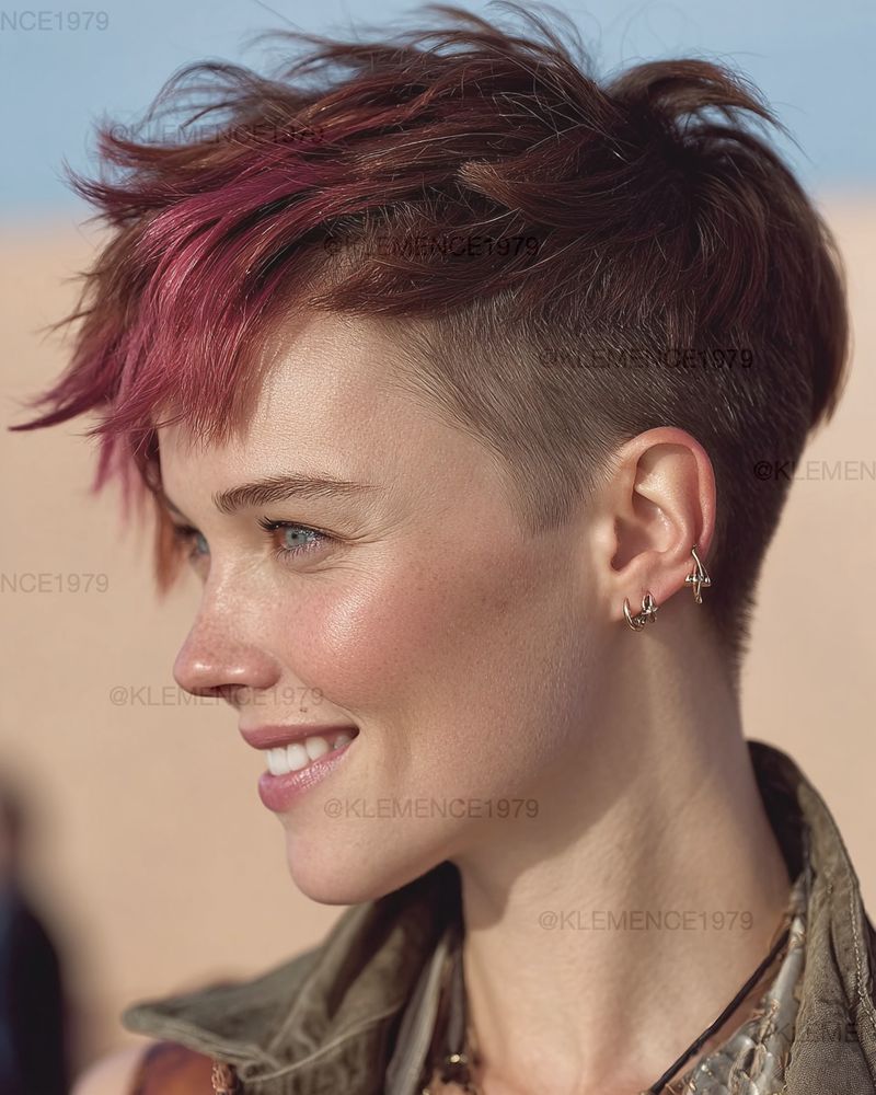 59. Magenta-Streak Undercut