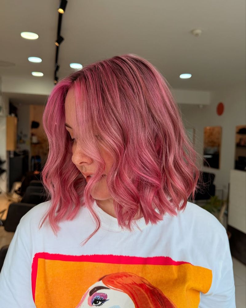 56. Magenta Waves with Bright Front Pieces