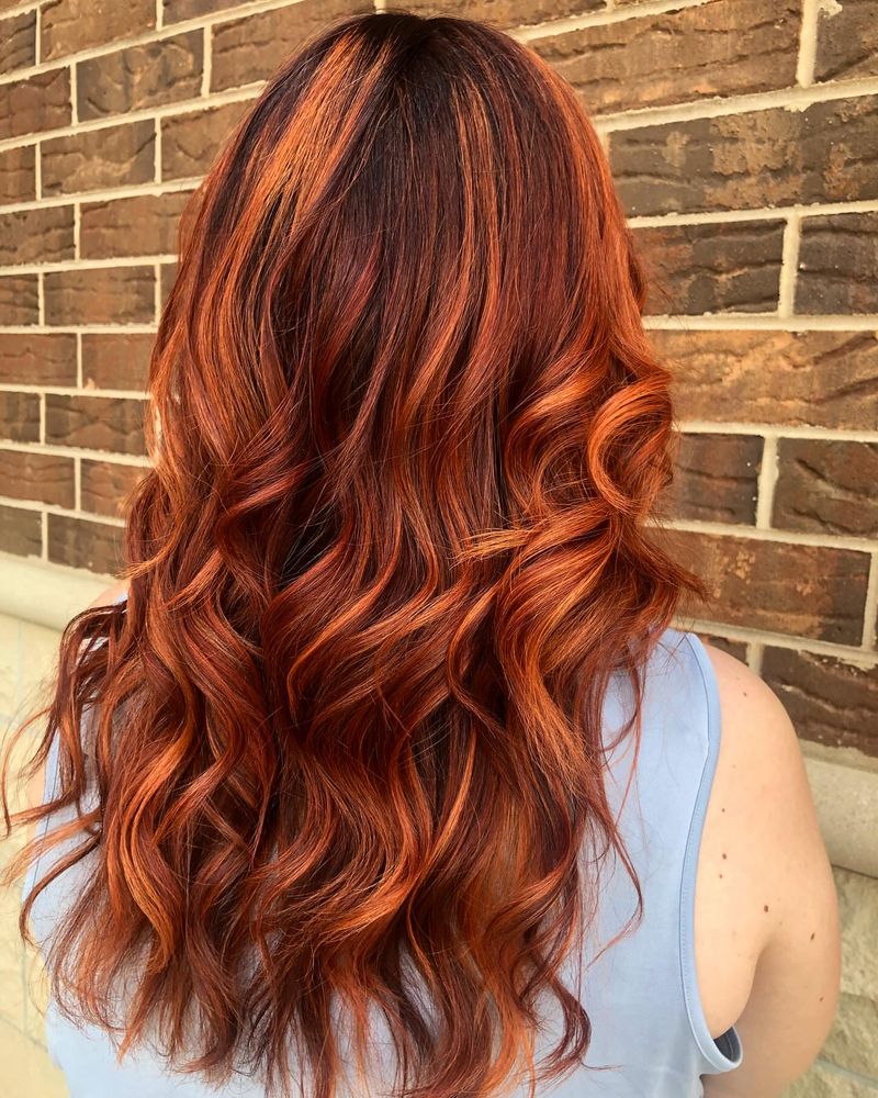 29. Melted Auburn and Bright Copper Waves