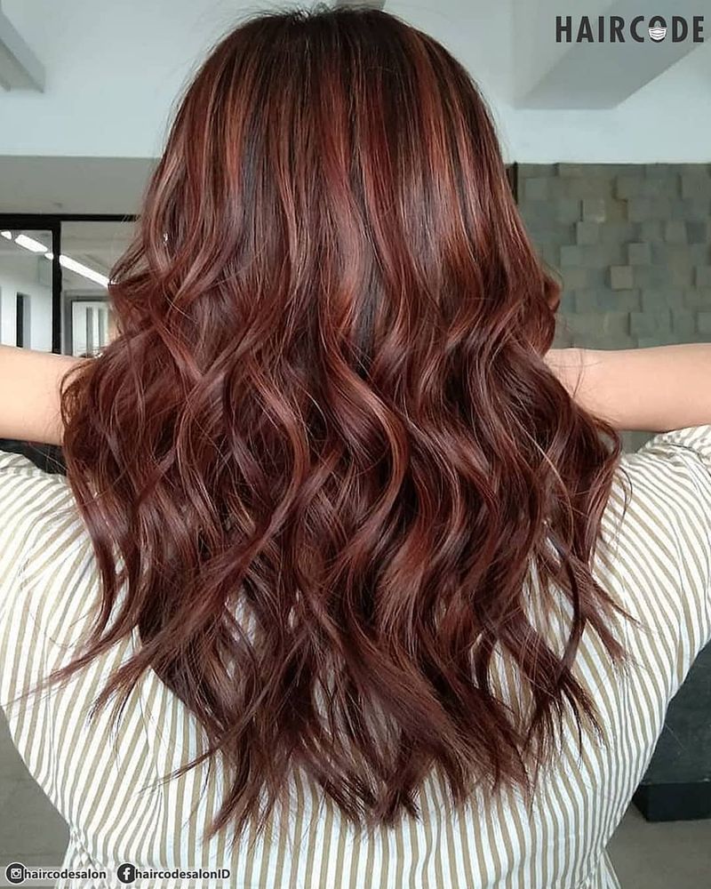 13. Merlot Waves with Subtle Highlights