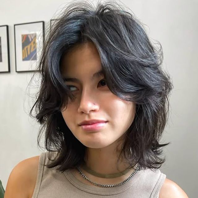 51. Messy Layered Jaw-Length Shag