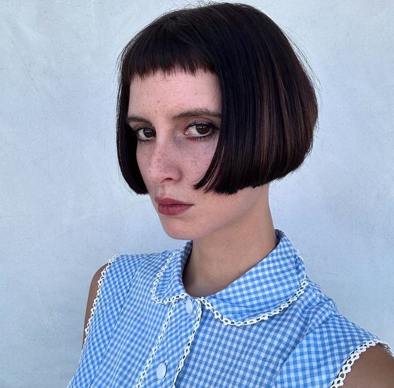 41. Micro Bangs and Deep Espresso Gloss