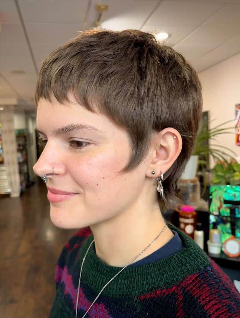 38. Micro Fringe Pixie Mullet