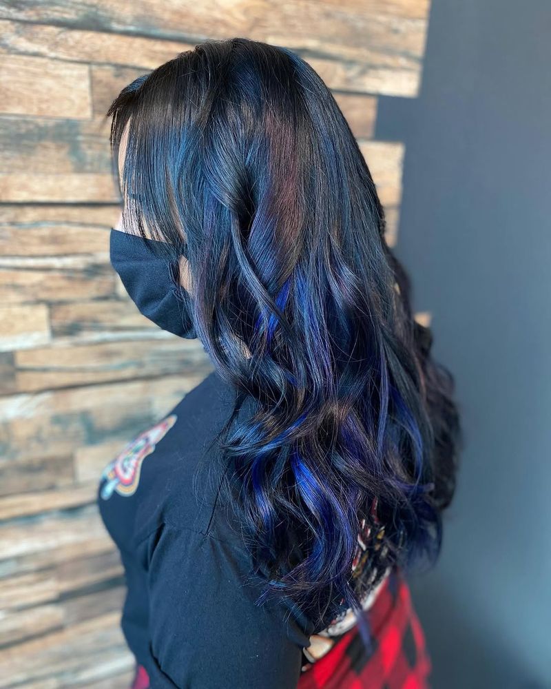 16. Midnight Blue Waves with Subtle Purple Tint