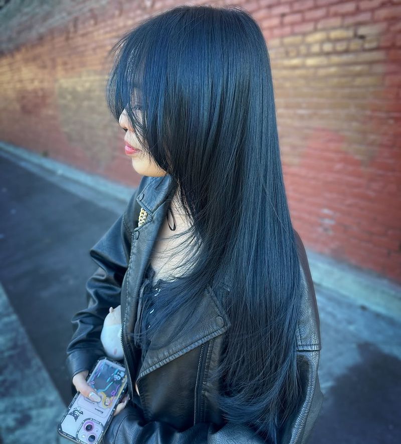 27. Midnight Layers with Wispy Bangs