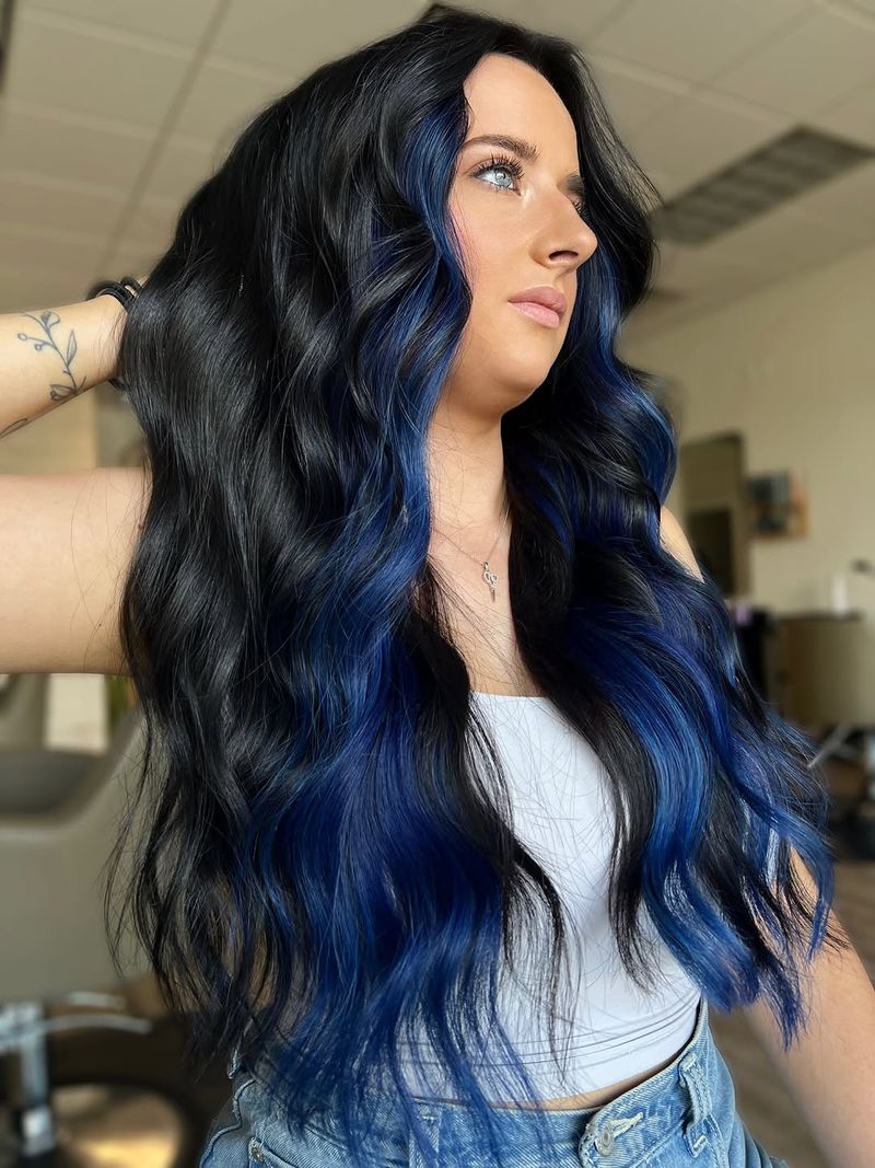 9. Midnight Waves with Electric Blue Money Pieces