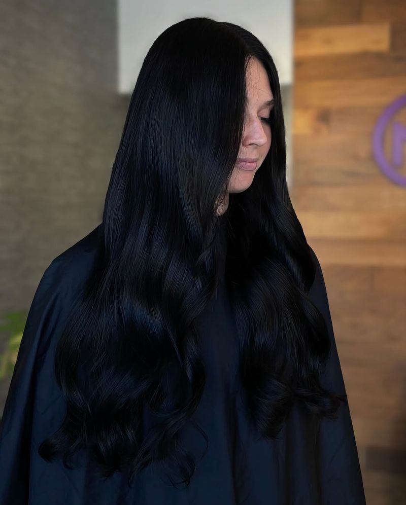 28. Midnight Waves with Long Center-Parted Lengths