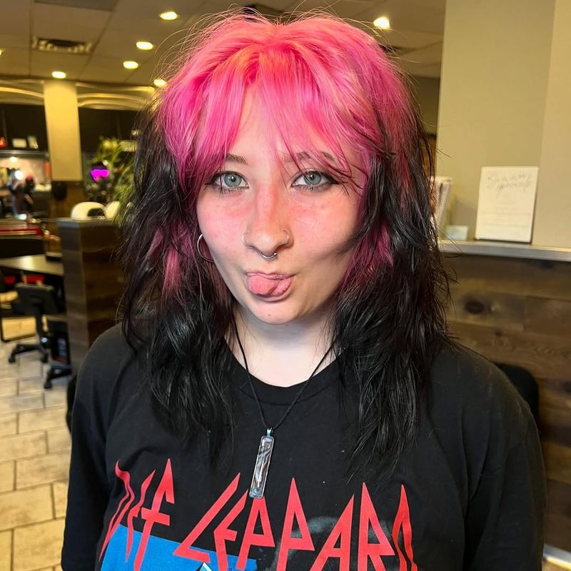 36. Neon Pink and Dark Layers