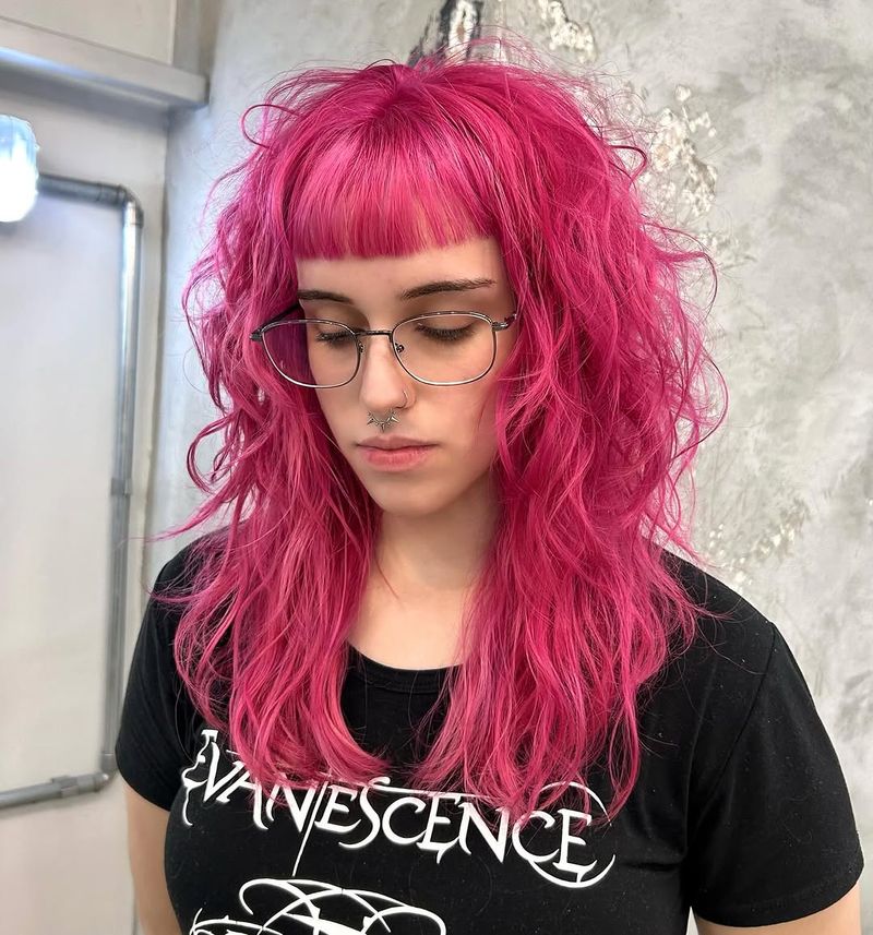 15. Neon Shag with Baby Bangs