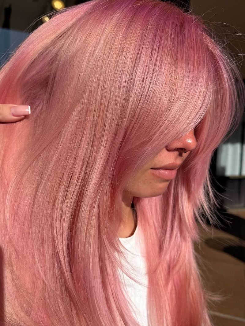 27. Pastel Shag with Curtain Bangs