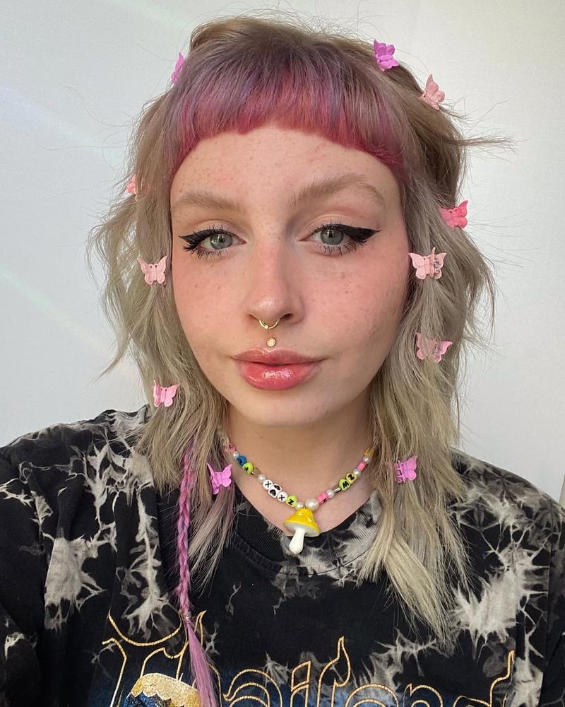 42. Pastel Shag with Pink Baby Bangs