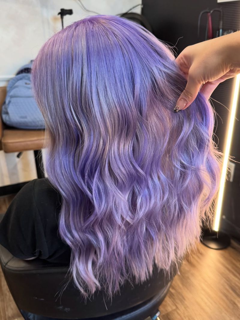 48. Periwinkle Waves with Silver Highlights