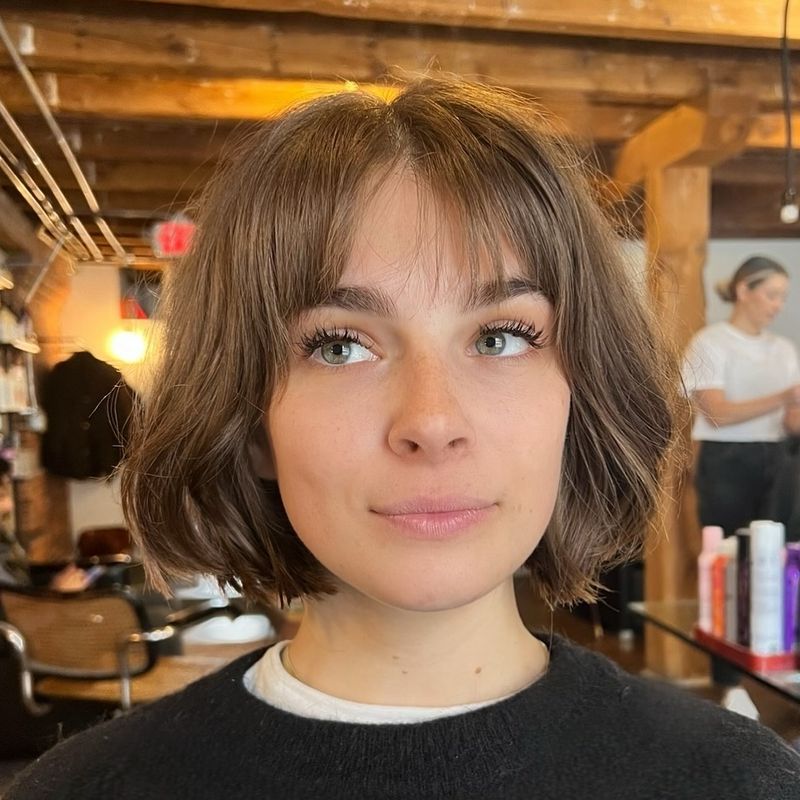 9. Piecey Bangs and Soft Waves