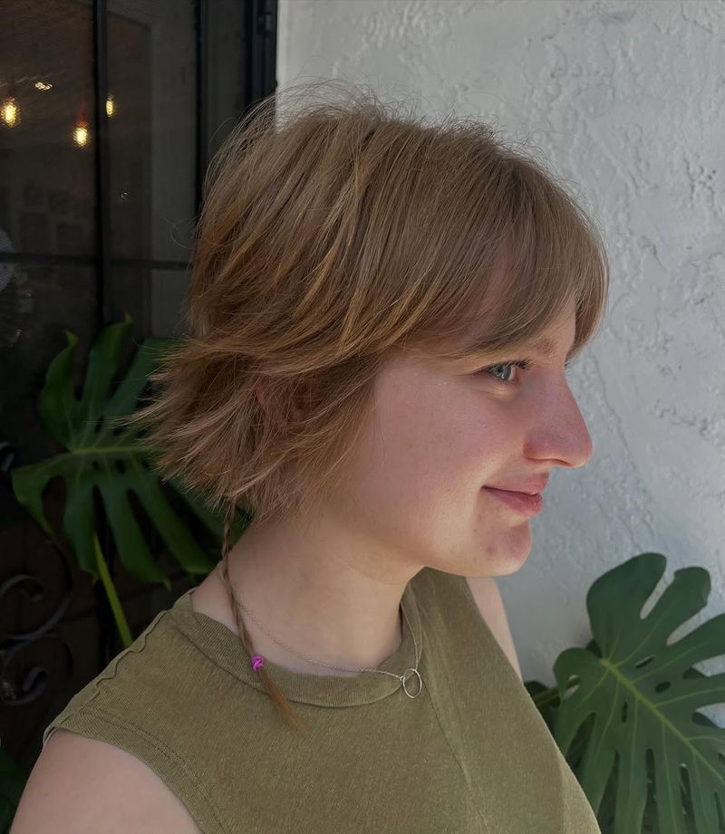 33. Piecey Strawberry Blonde Shag