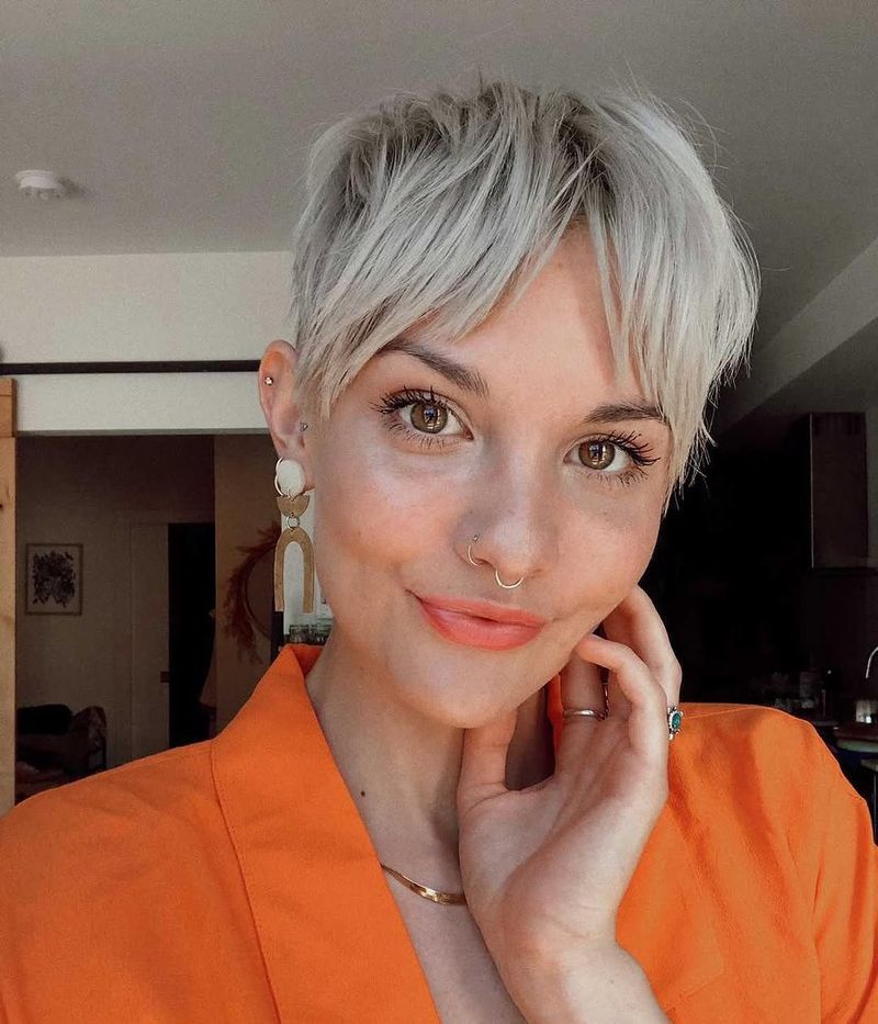 37. Platinum Crop with Piecey Fringe