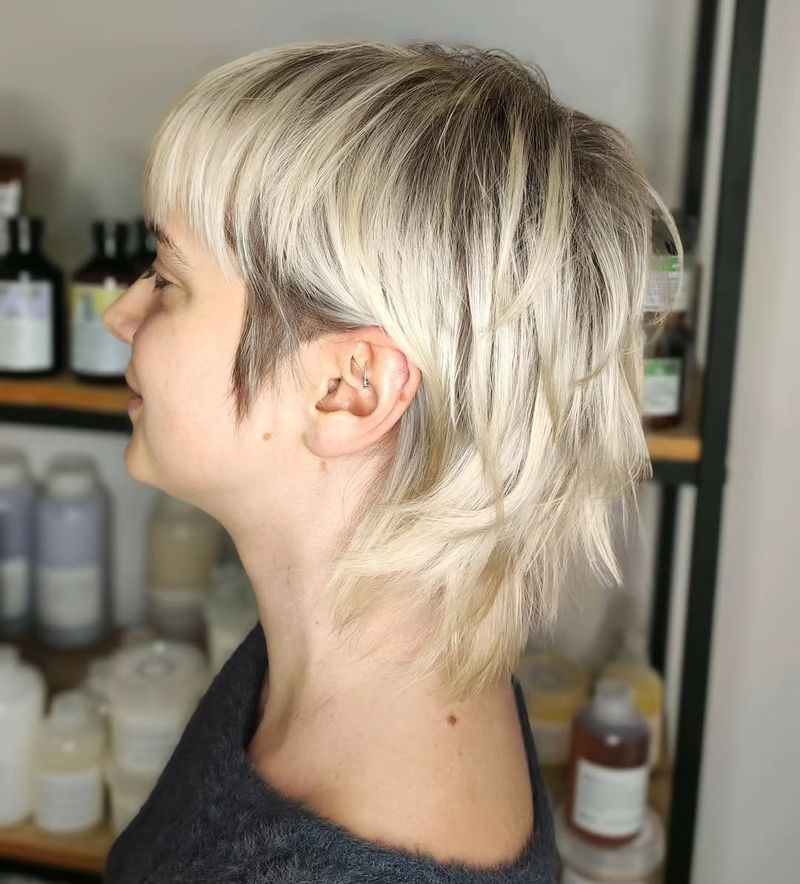 2. Platinum Shag with Dark Under-Root
