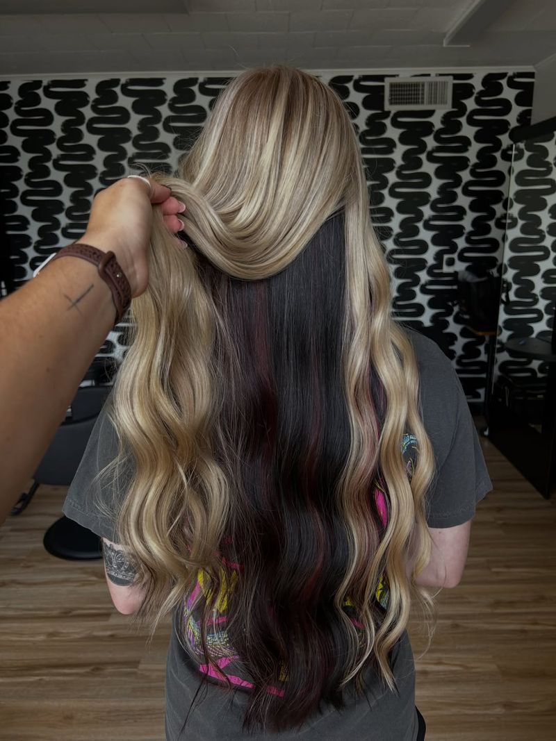 36. Platinum Top with Plum Peekaboo Layers