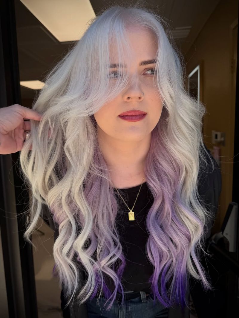 22. Platinum Top with Violet Dipped Ends