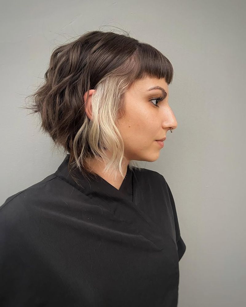 49. Platinum Underlayer with Brunette Bob