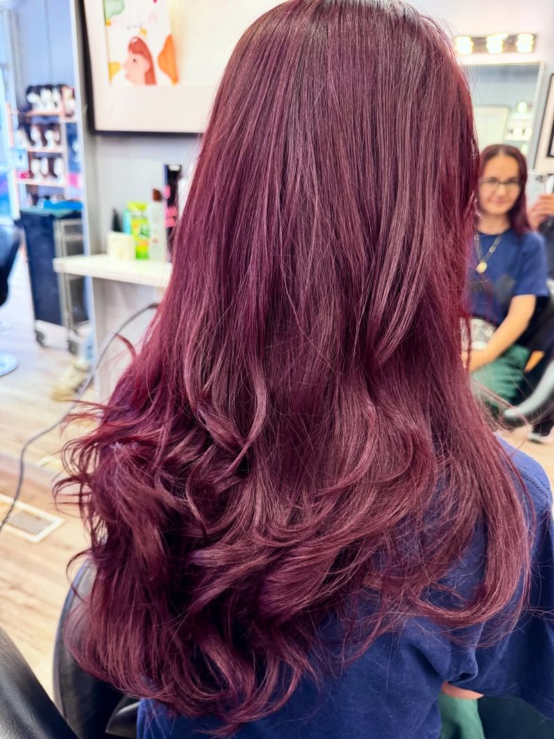 41. Plum Layered Waves