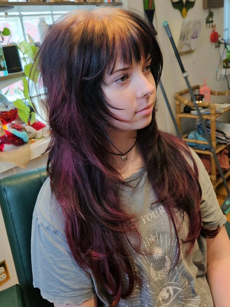 41. Plum-Tinted Shaggy Layers