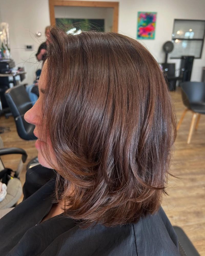 48. Polished Auburn Layered Bob