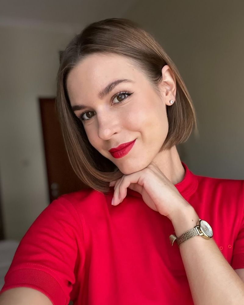 34. Polished Side-Parted Bob