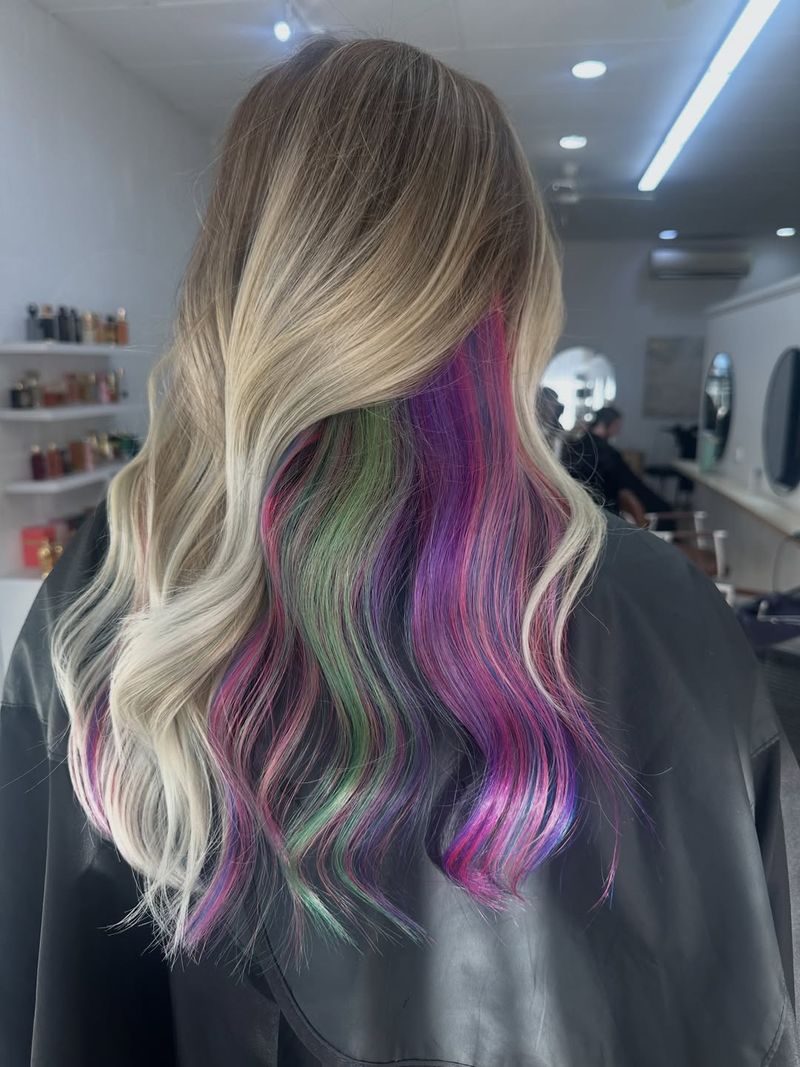 37. Rainbow Pastel Peekaboo Underlights