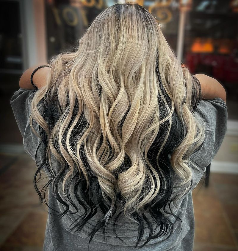 14. Reverse Balayage with Dark Underlights