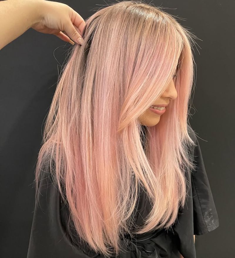 12. Rooted Rose Gold Layers