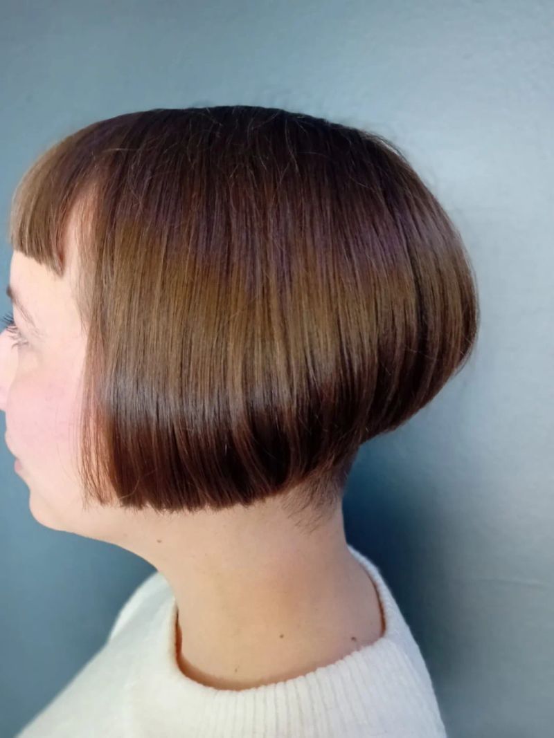 43. Rounded Micro Fringe Inverted Bob