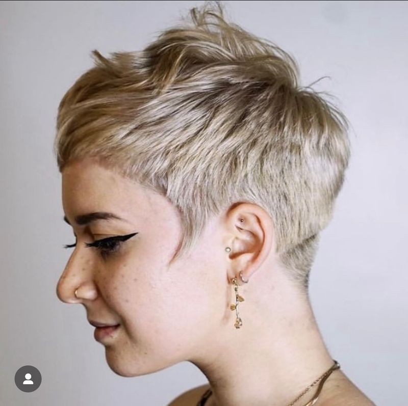 61. Sandy Blonde Crop with Tapered Sides