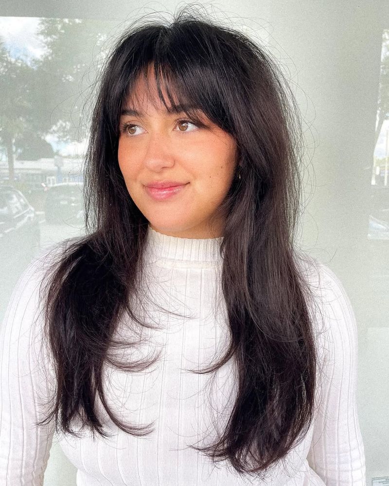 61. Shaggy Dark Layers with Fluttery Fringe