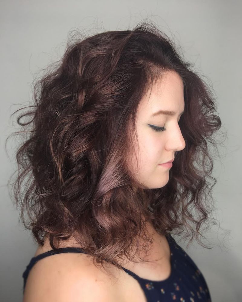 41. Side-Swept Espresso Curls