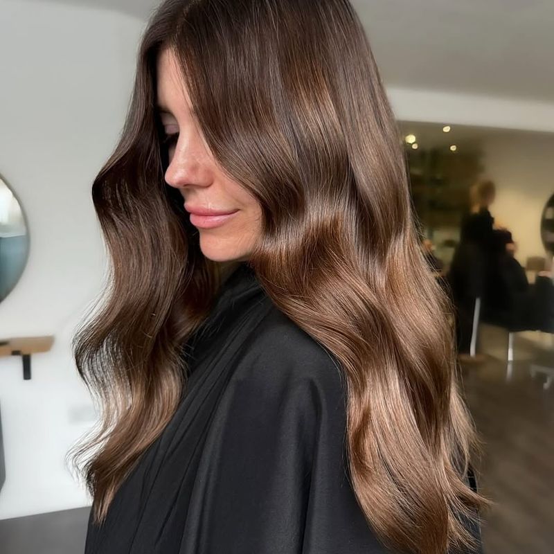 23. Silky Chestnut Waves