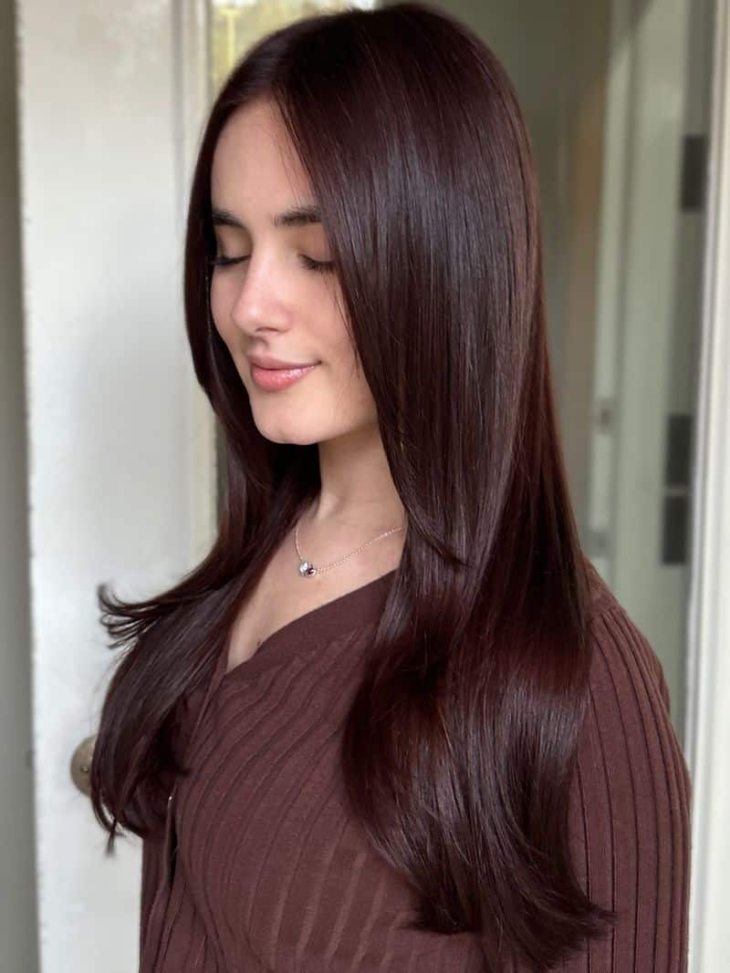 35. Silky Mahogany Straight Layers