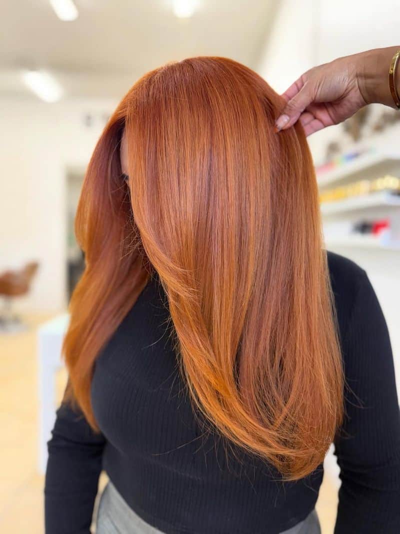 5. Silky Penny Red Long Layers