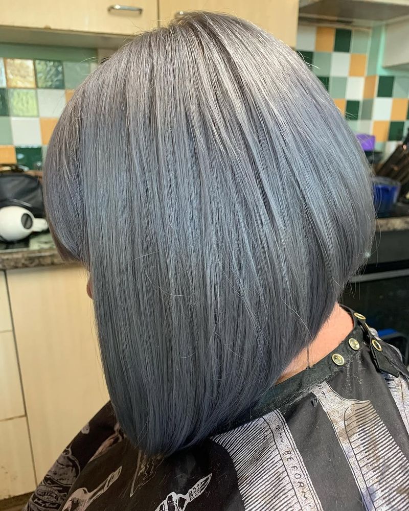 44. Silver Blue Stacked A-Line
