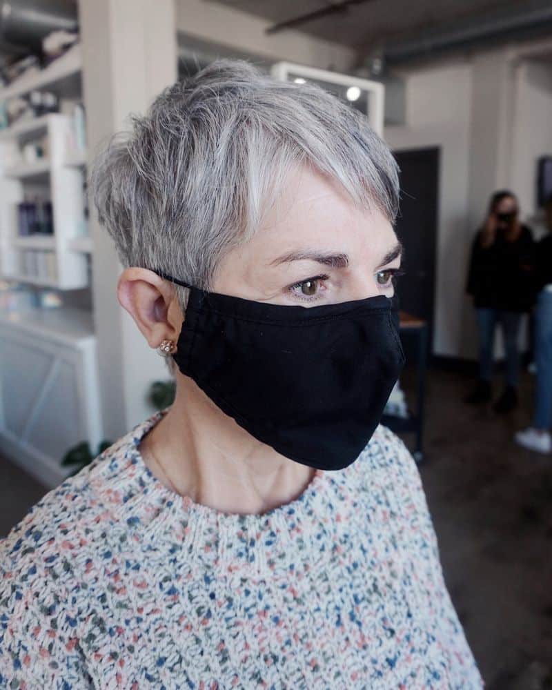 38. Silver Cropped Crop with Tapered Sides