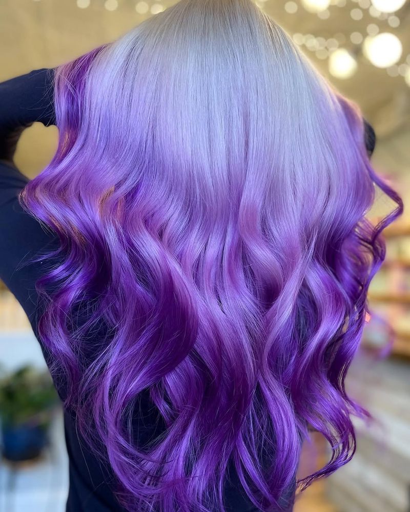 20. Silver to Violet Dip-Dye Melt