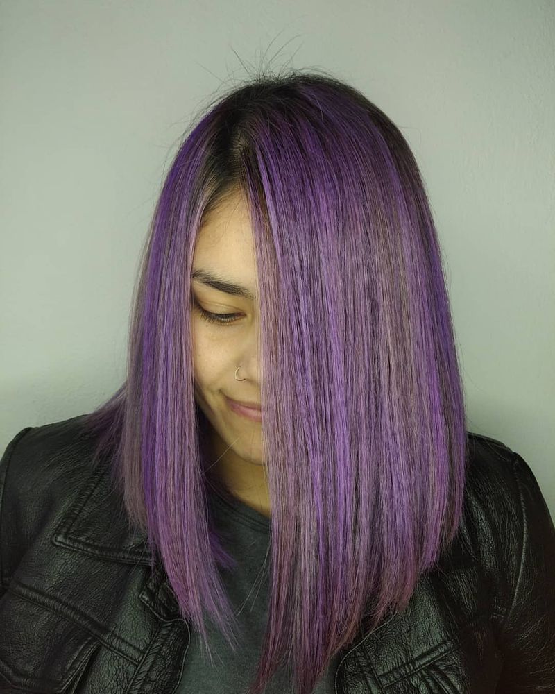 45. Sleek Lilac Angled Lob