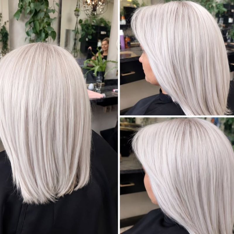 14. Sleek Silver Lob