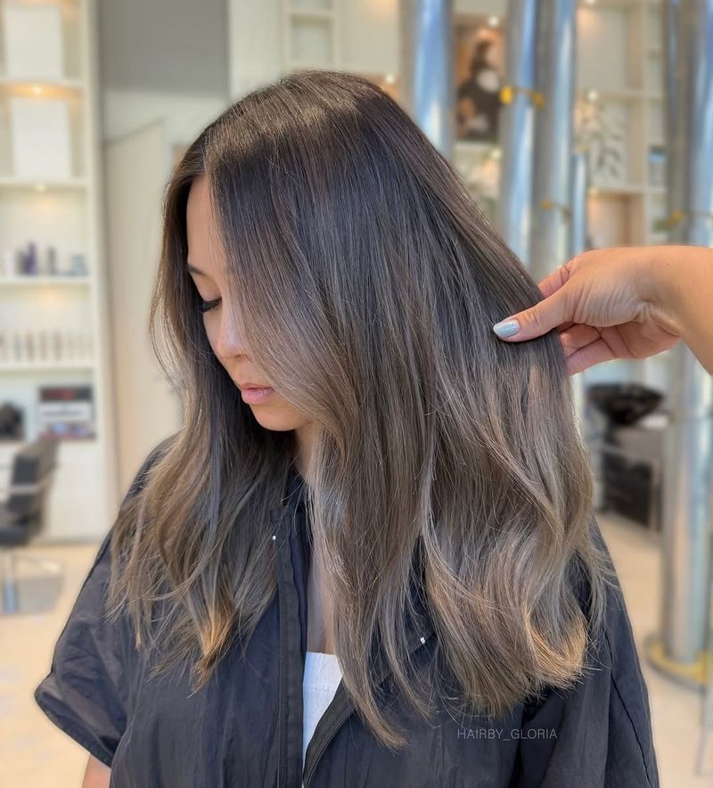 12. Smoked Mushroom Ash Brown Balayage