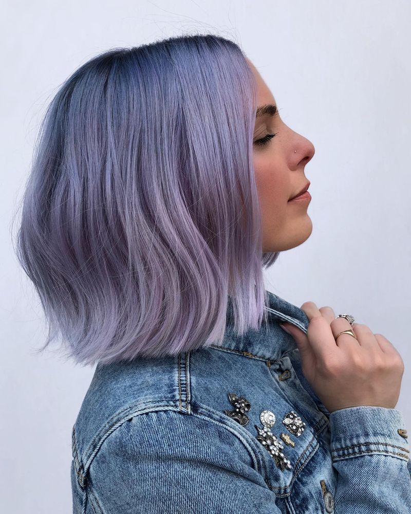 24. Smokey Periwinkle Lob