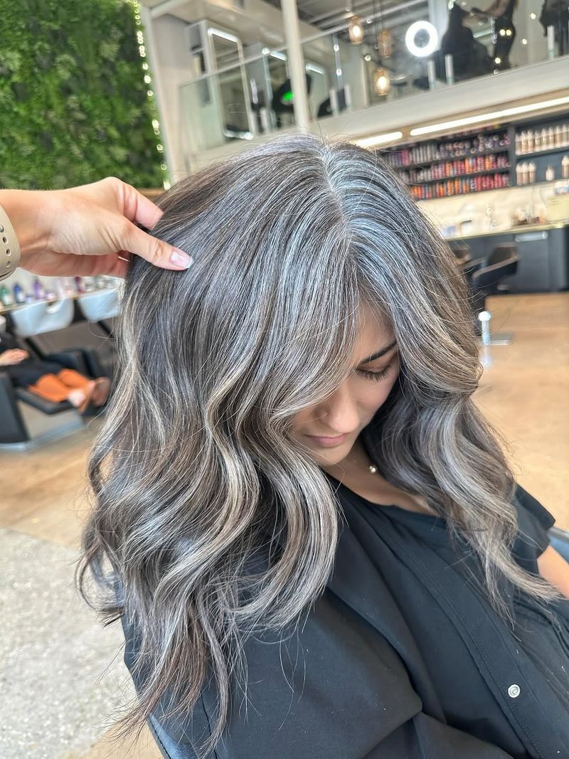 26. Smoky Balayage Waves